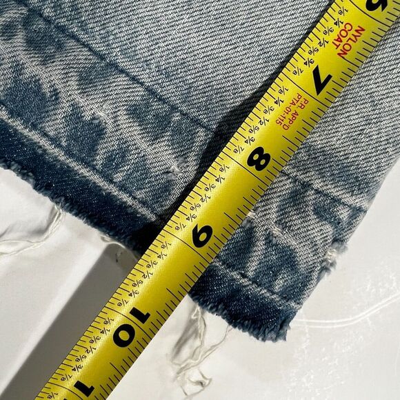 Zara Women's Cropped Denim Tank Top Blue Frayed Hem Size XS NWT Light Wash - Picture 12 of 14